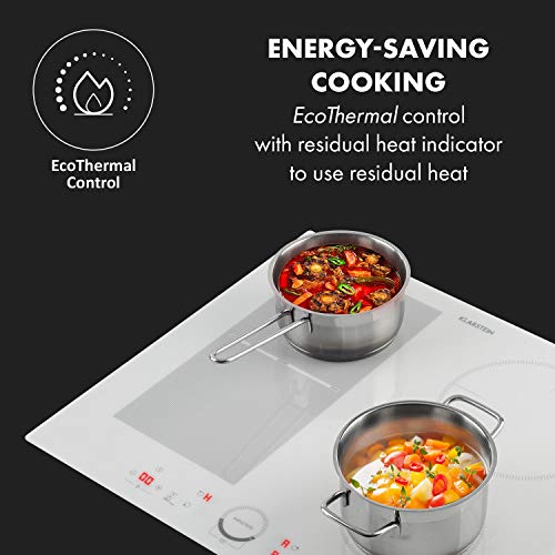 Klarstein Delicatessa - Hybrid Induction Hob, Built-in, Self-Sufficient, ThermoBoost, 9 Levels, Flex Zone, Residual Heat Indicator, Stop & Go, Timer, Touch Panel, Glass Ceramic, Frameless