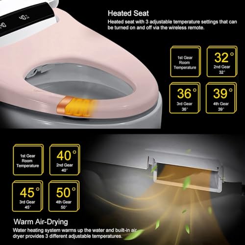 Homary Modern Smart Toilet, One-Piece 1.27 GPF Toilet Intelligent Elongated Bidet Toilet Auto Flush, Foot Sensor Operation, Heated Seat, Warm Water and Dry, Air Dryer, Digital Display