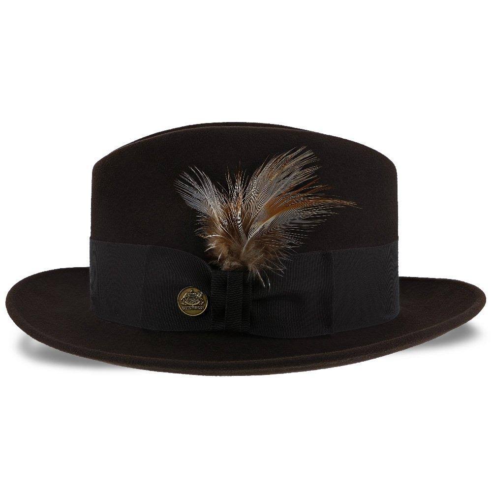 Stetson Saxon Fur Felt Fedora Hat: Size: 7 1/8 Caribou