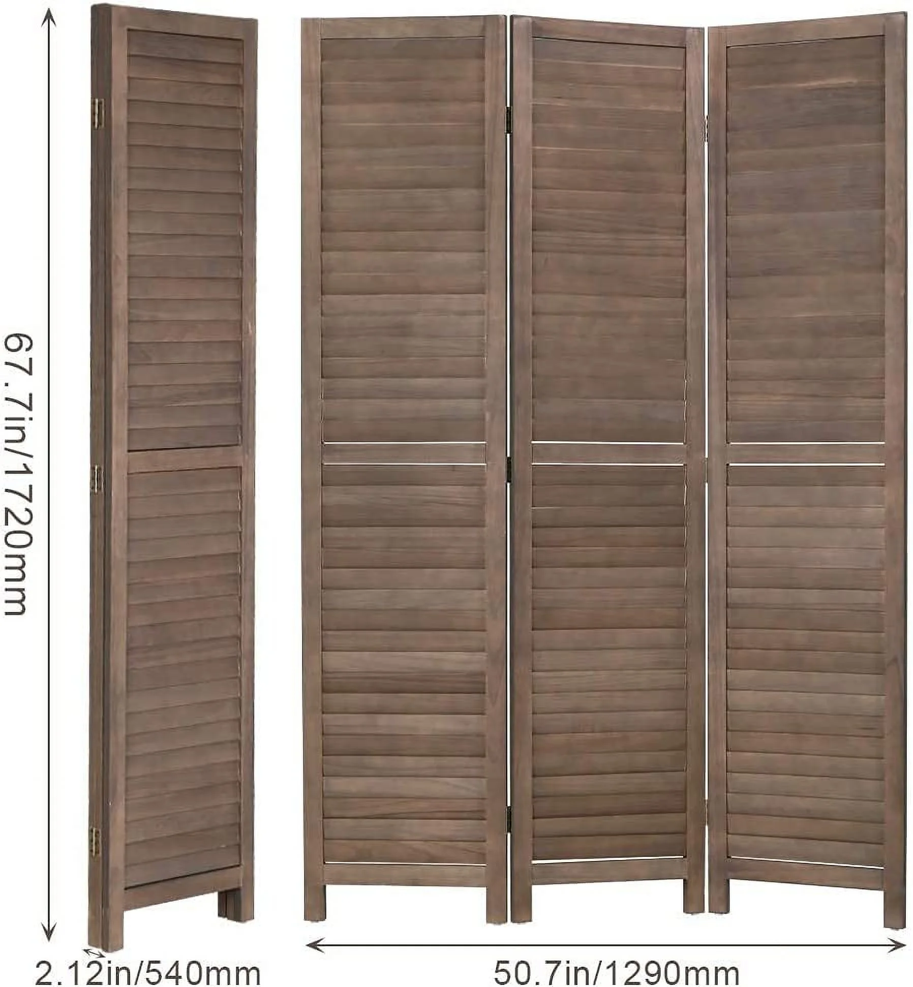 Room Divider Partition 4 Panel Privacy Screen Folding Screen Wood Frame Screen for Home Office Bedroom - Curated Treasures Market