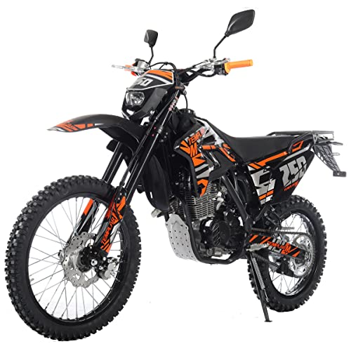 X-PRO Templar M 250cc Dirt Bike with Zongshen Engine 5 Speed Pit Bikes Adult Pitbike, Big 21"/18" Wheels! (Black)
