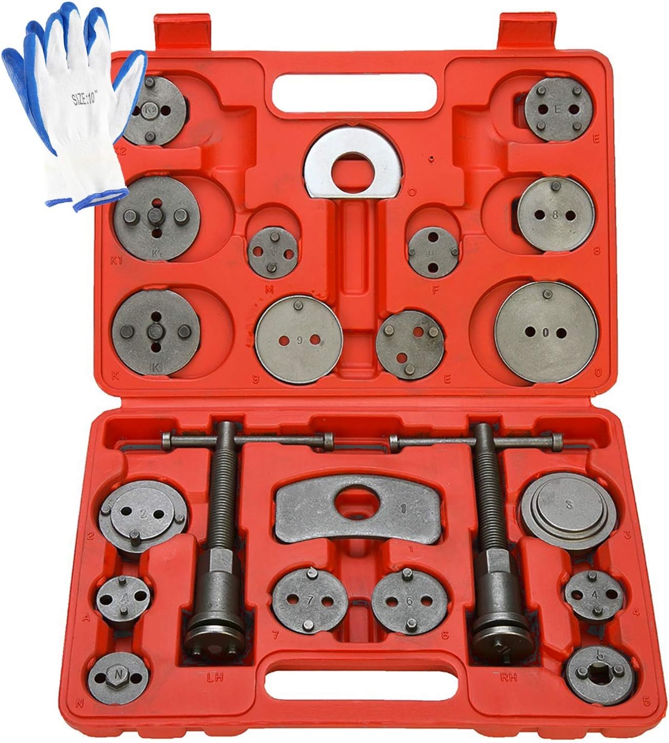 8MILELAKE Disc Brake Caliper Compressor Wind Back Tool 24pc Professional Disc Brake Caliper Tool Set