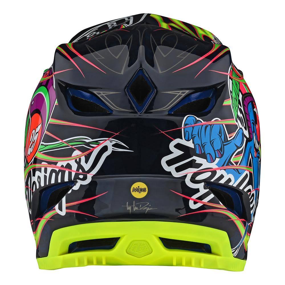 Troy Lee Designs D4 Composite Helmet Eyeball Flo Yellow, XL