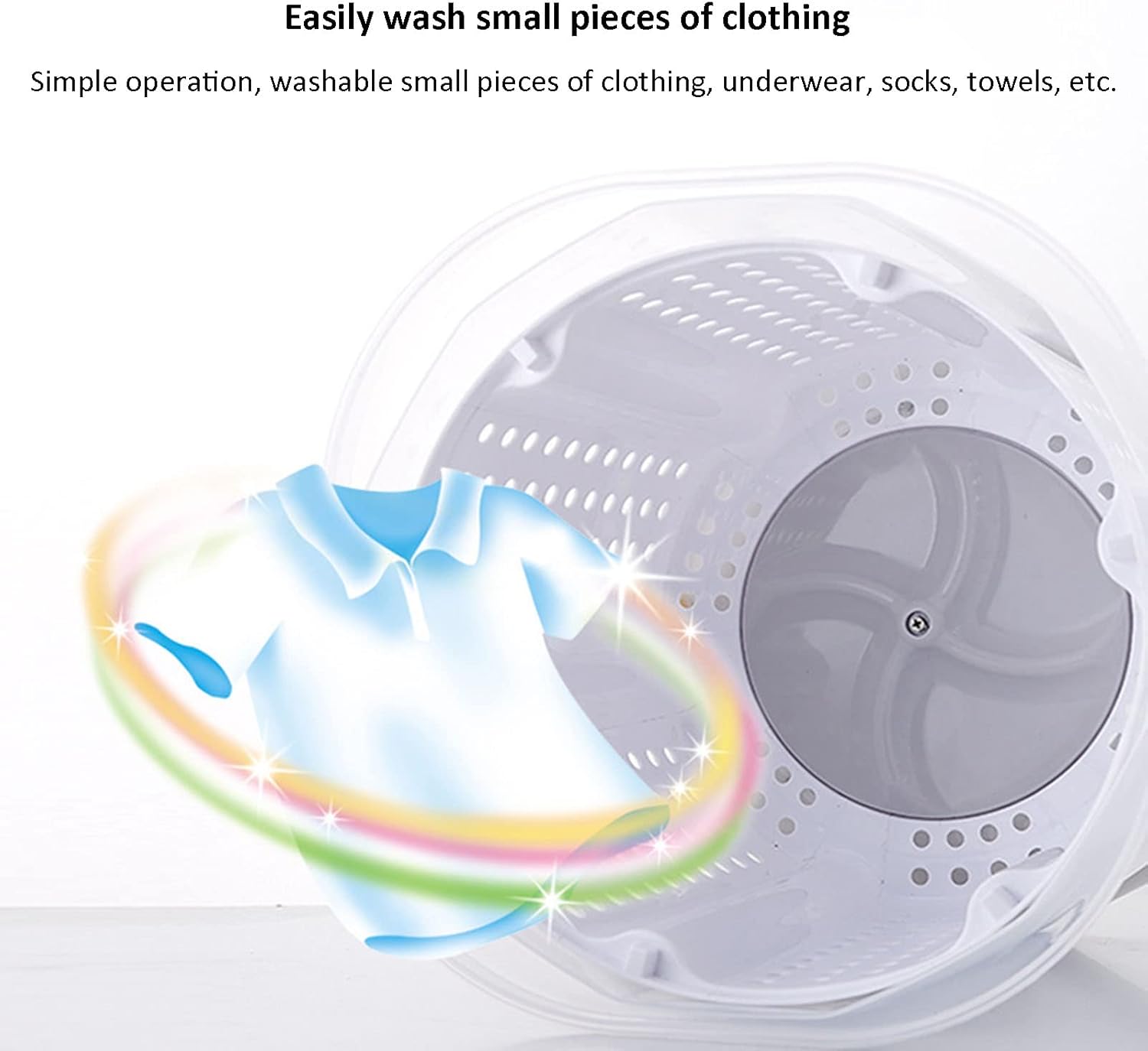 Portable Manual Non- Electric Washing Machine,2 in 1 Hand-operated Outdoor Traveling Mini Washer Compact Spin Dryer, Baby Clothes Washer,The Laundry Alternative for Camping Apartments