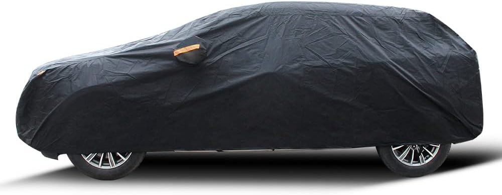 SLanguage Car Cover 420D Nylon Oxford Waterproof Fabric All Weather Outdoor Sun Rain Snow Wind Protection,192 x 72 x 59 inches(4.9X 1.85 x 1.5 Meters) Fit Sedan