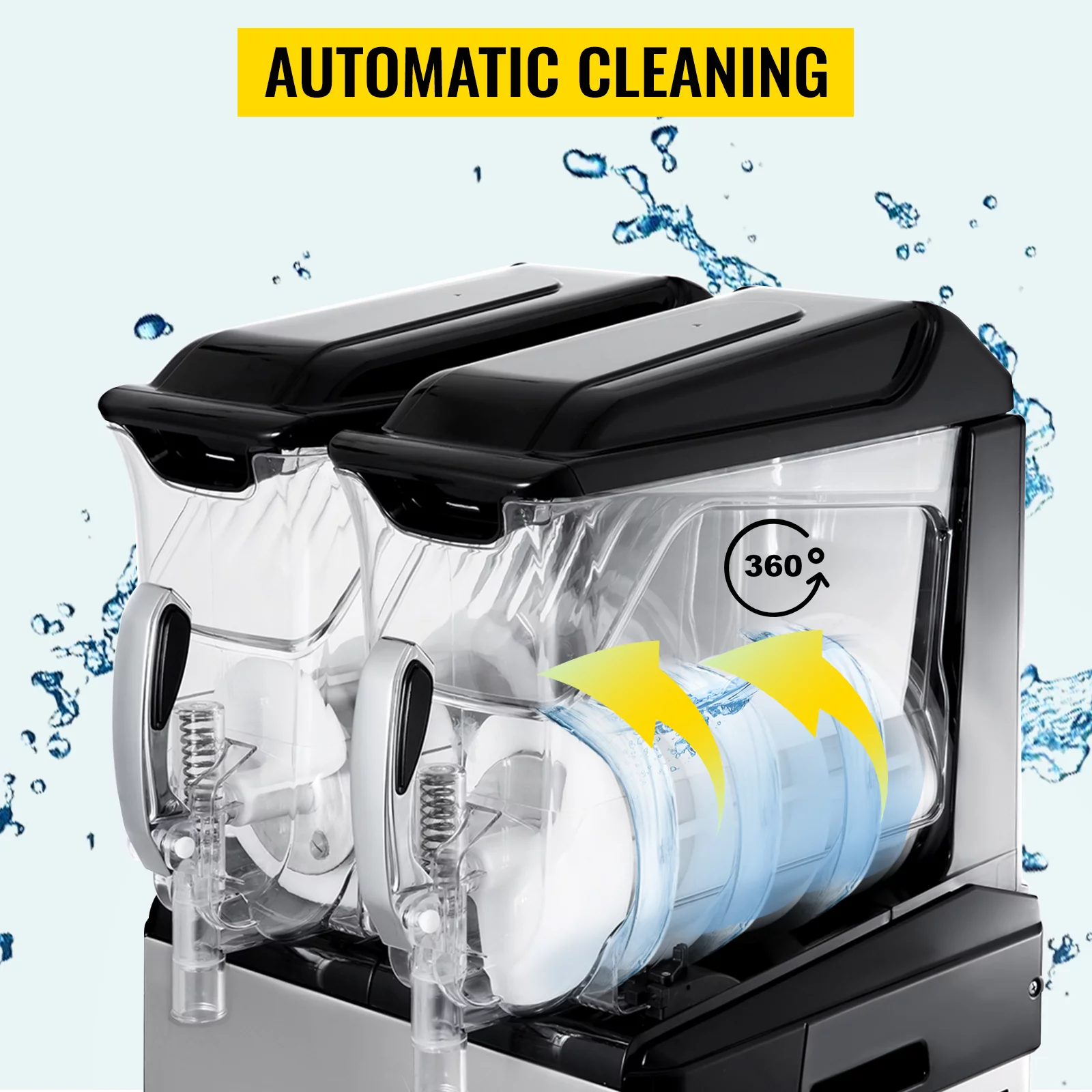 VEVORbrand Commercial Slushy Machines 20L,Slushy Machine 220V,Slush Frozen Drink Machine,Slushy Making Machine Double Tank Suitable for Commercial Use