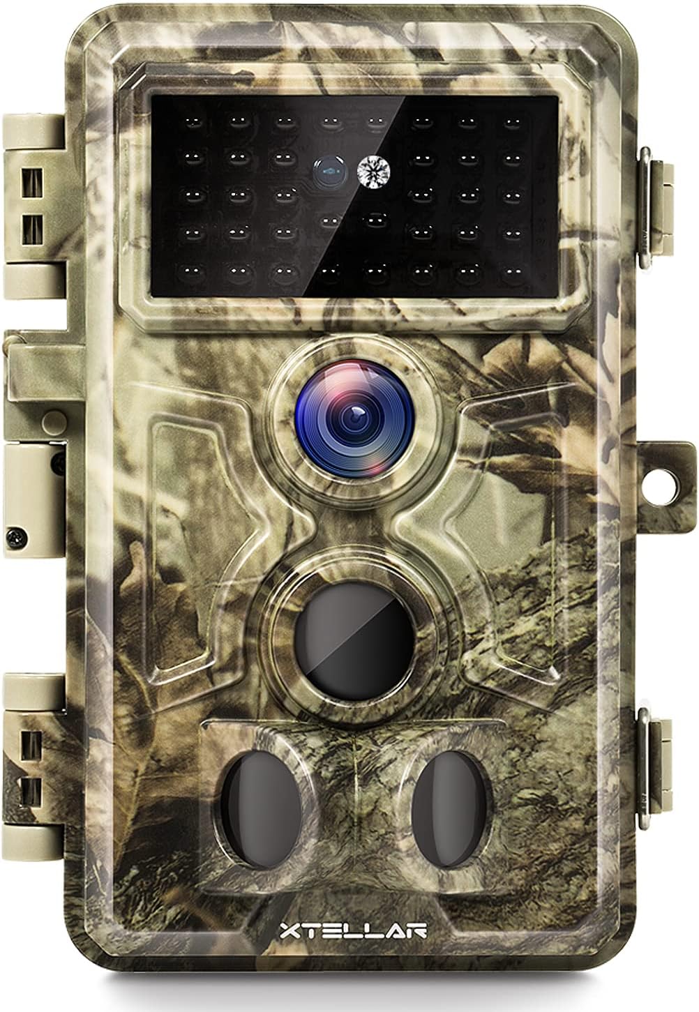 Xtellar Trail Camera 24MP 1080P IP66 Waterproof with Clear Night Vision and 3 Passive Infrared Motion Sensors for Hunting Scouting Range Control and Wildlife Researching (Camo Green)