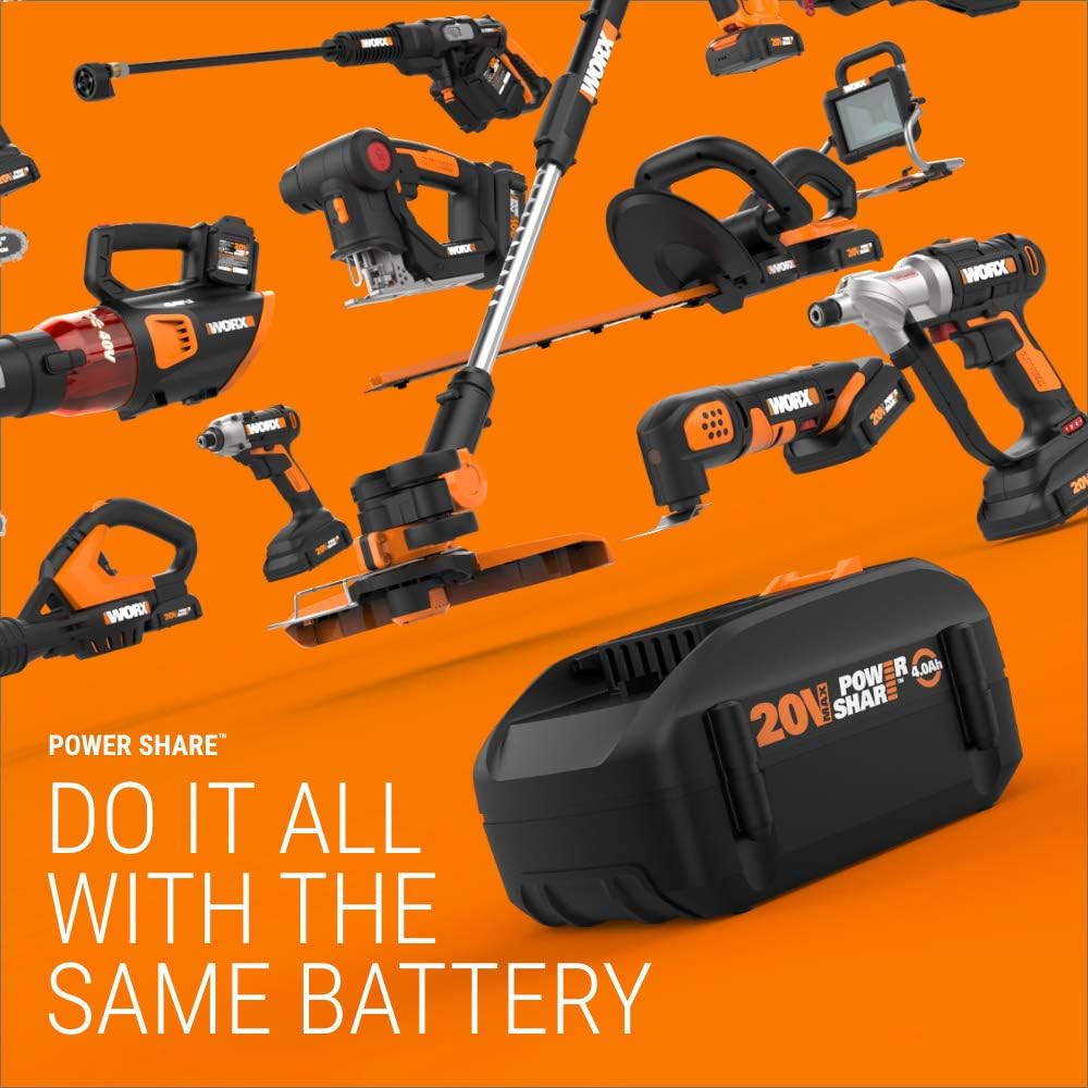 WORX Hydroshot 20V Power Share 320 PSI Portable Power Cleaner -WG620 (Battery & Charger Included)