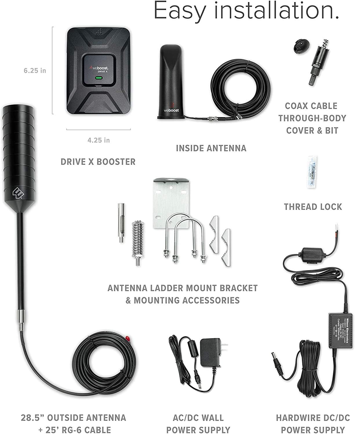 weBoost Drive X RV (471410R) Factory Refurbished RV Cell Phone Signal Booster | RV, Camper & Motorhome | U.S. Company | All U.S. Networks and Carriers | 1 Year Manufacturer Warranty
