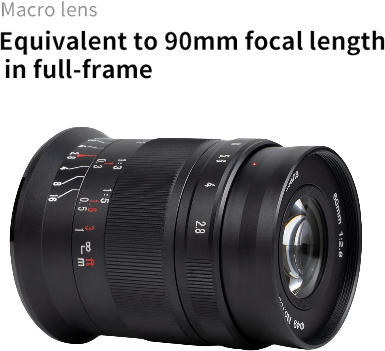 7artisans 60mm F2.8 II Manual Focus APS-C Macro Lens for Fujifilm X-Mount X-A1 X-A2 X-A3 X-A5 X-T1 X-T2 X-T3 X-T10 X-T20 X-T30 X-E1 X-E2 X-E3 X-Pro2 X-Pro3 Cameras