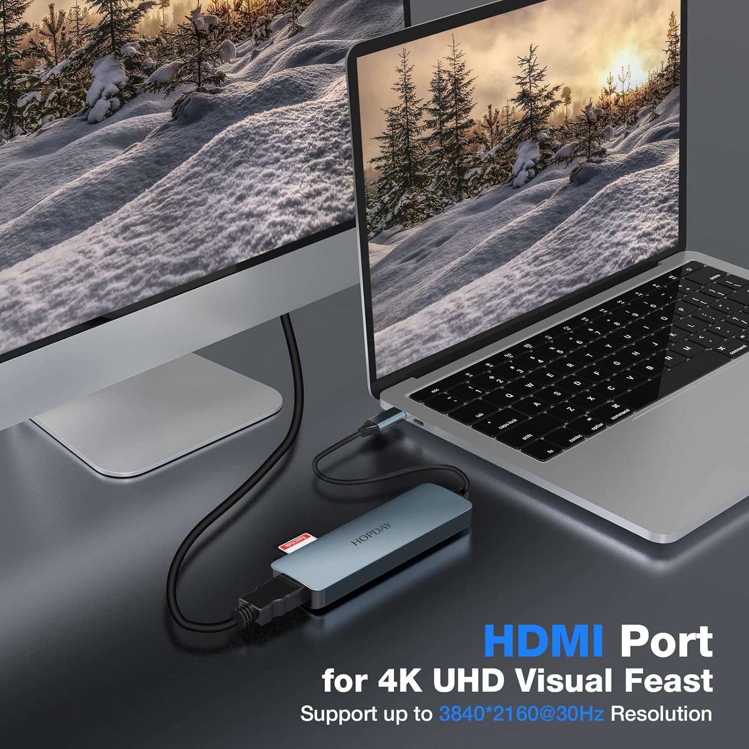 USB C Hub, MacBook Pro Docking Station 9 in 2 USB C Adapter Triple Display with 4K HDMI for MacBook Pro Air Dongle Accessories (100W PD, USB 3.0 SD/TF Card Reader 3.5mm Audio)