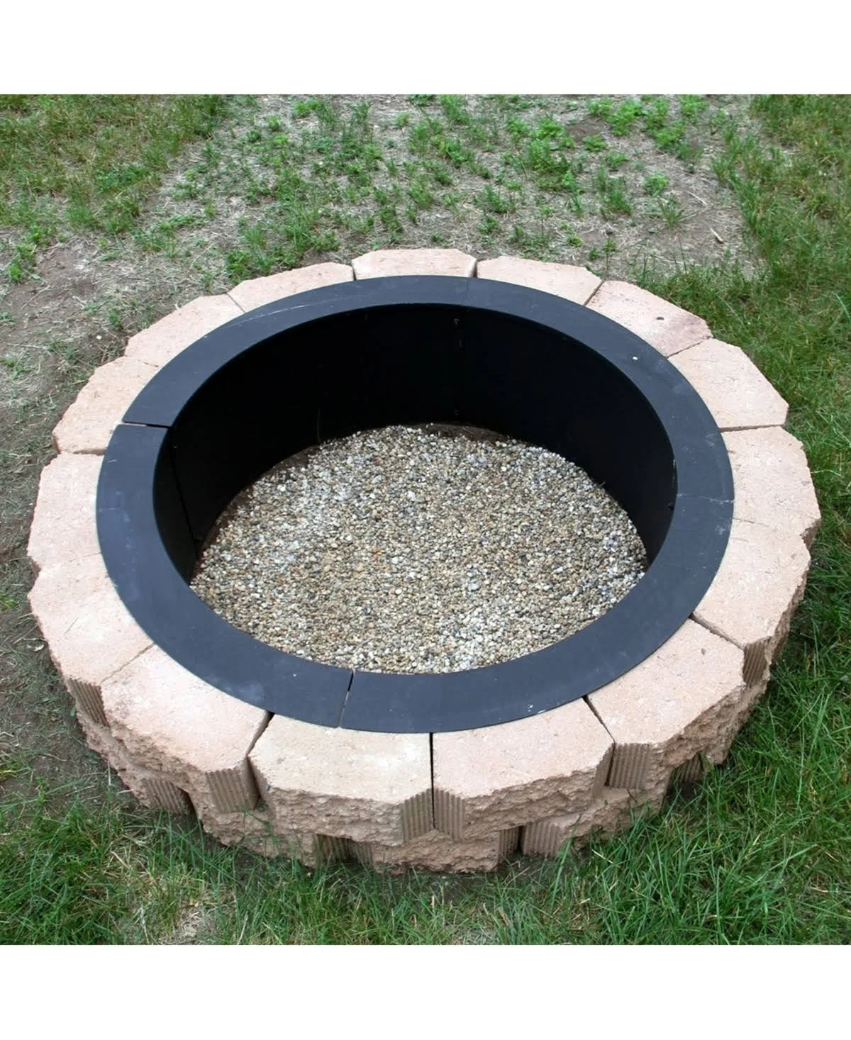 Durable Steel Fire Pit Ring Liner DIY Fire Pit Rim - 27 Inch Diameter by Sunnydaze Decor