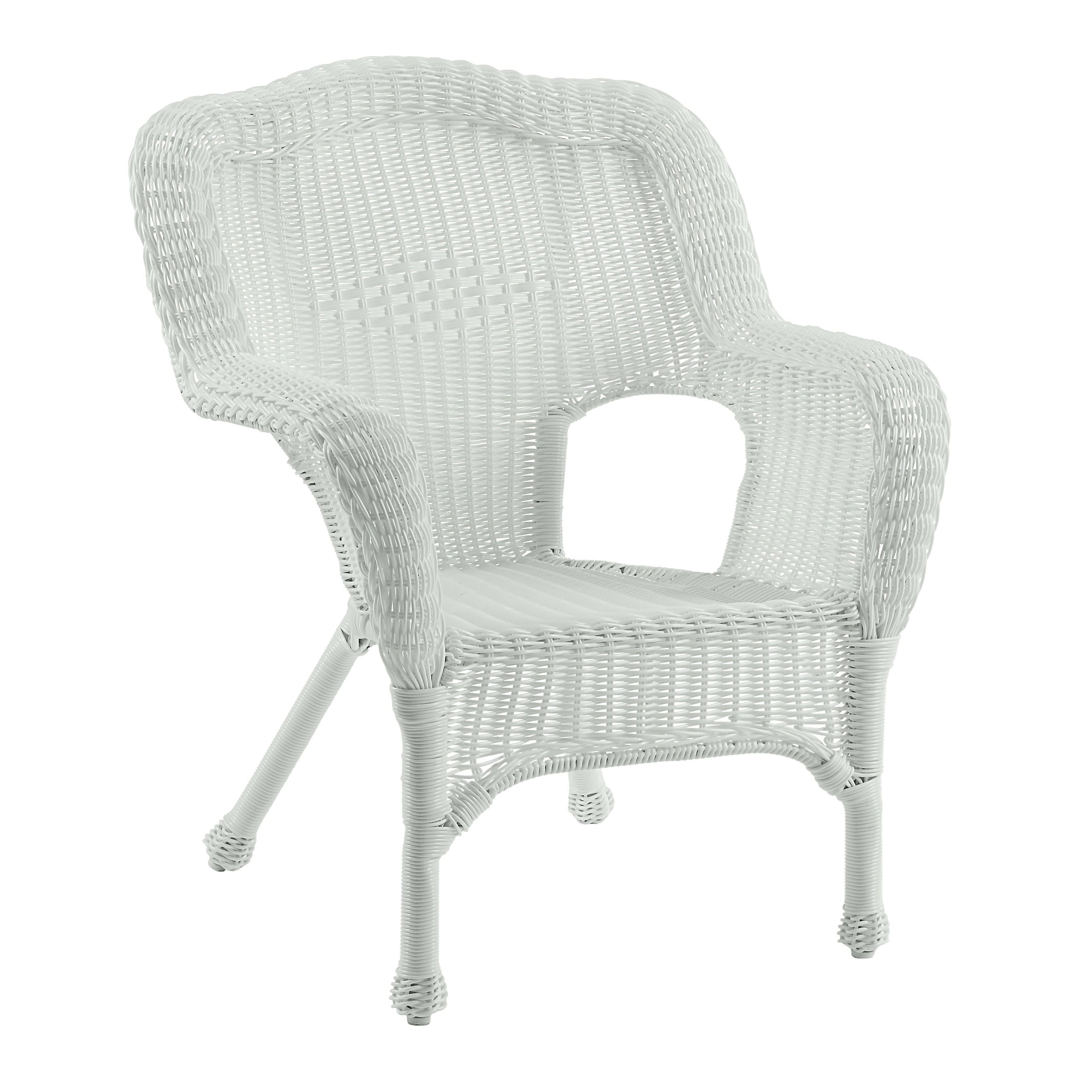 International Caravan Camelback Resin Wicker Patio Chair - Antique Black