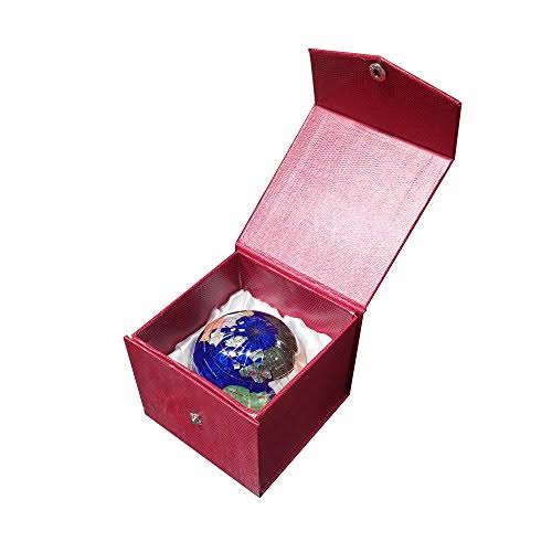 Kalifano Caribbean Blue 3-In. Gemstone Globe Paperweight - GPW80G-CB