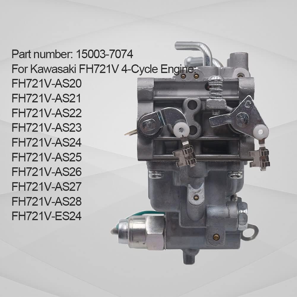 XingLi 15003-7074 Carburetor with gasket Fit For Kawasaki FH721V FH721V-AS20 AS21 AS22 AS23 AS24 AS25 AS26 AS27 AS28 4-Cycle Carb Pack of 2
