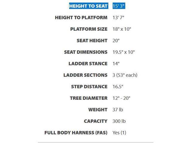 Rivers Edge 15' Classic Ladder Stand