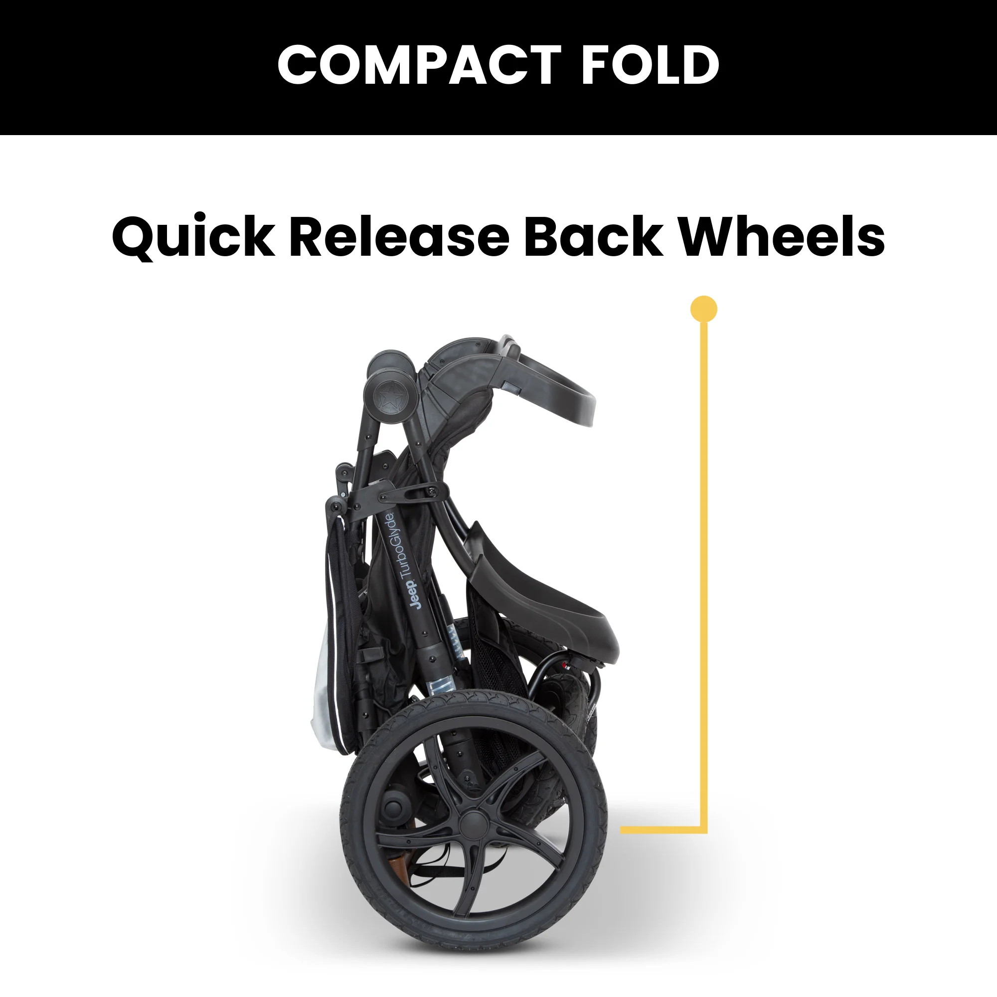 Jeep TurboGlyde Jogging Stroller by Delta Children, Black