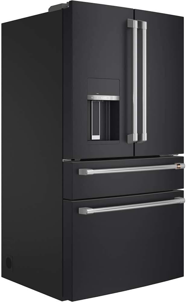Cafe CVE28DP3ND1 27.8 cu. ft. Smart 4-Door French Door Refrigerator in Matte Black, Fingerprint Resistant and ENERGY STAR