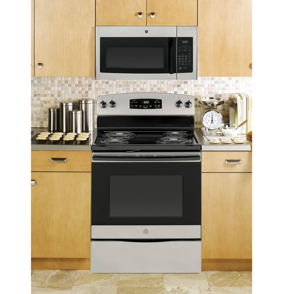 GE JNM3161MFSA 1.6 Cu. ft. Silver Over-the-range Microwave Oven