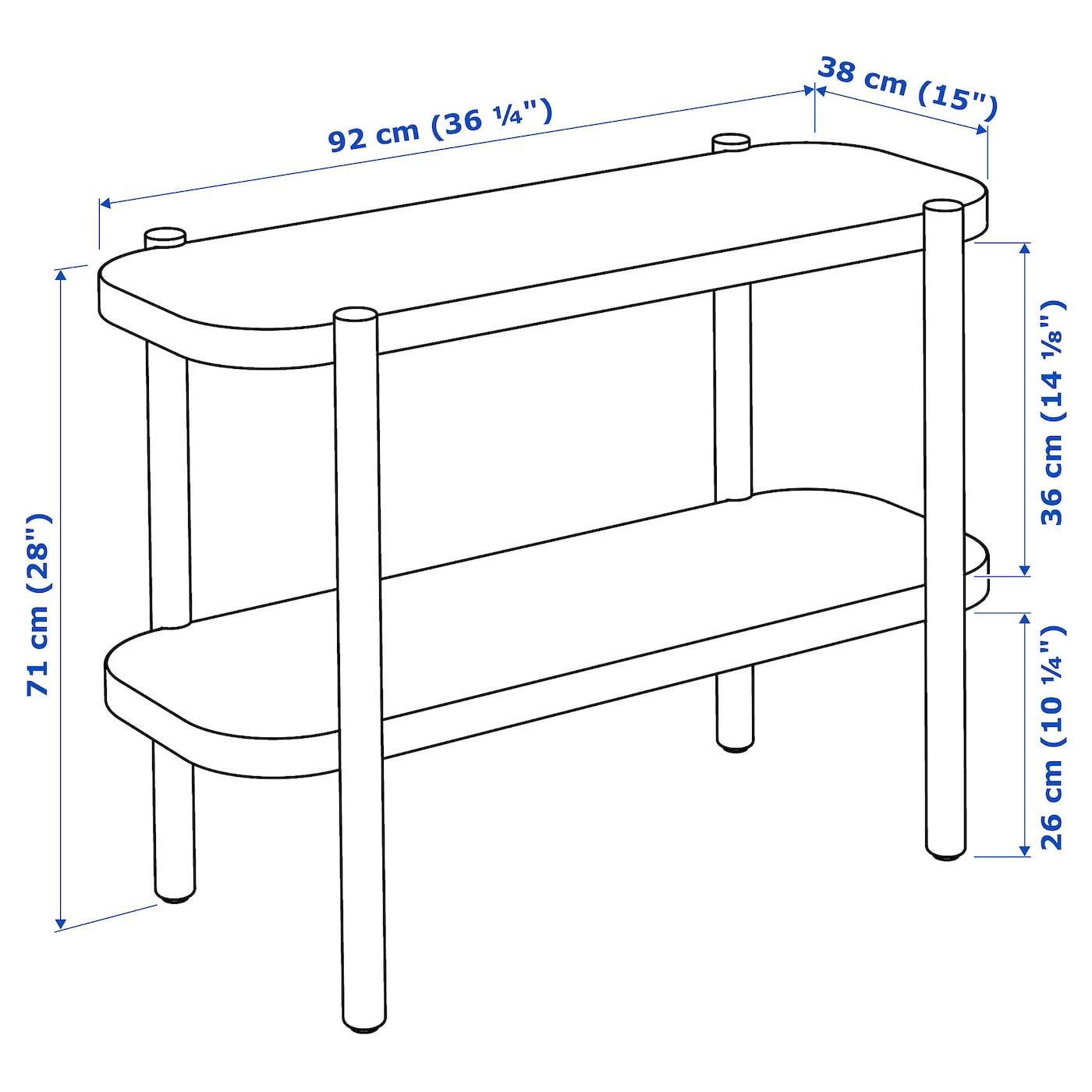 IKEA - LISTERBY Console Table, White Stained Oak, 36 1/4x15x28