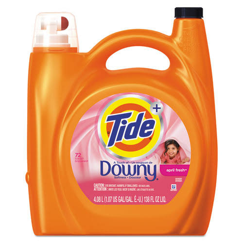 Tide 87456 138 oz Bottle Touch of Downy Liquid Laundry Detergent, April Fresh - 4 per Case