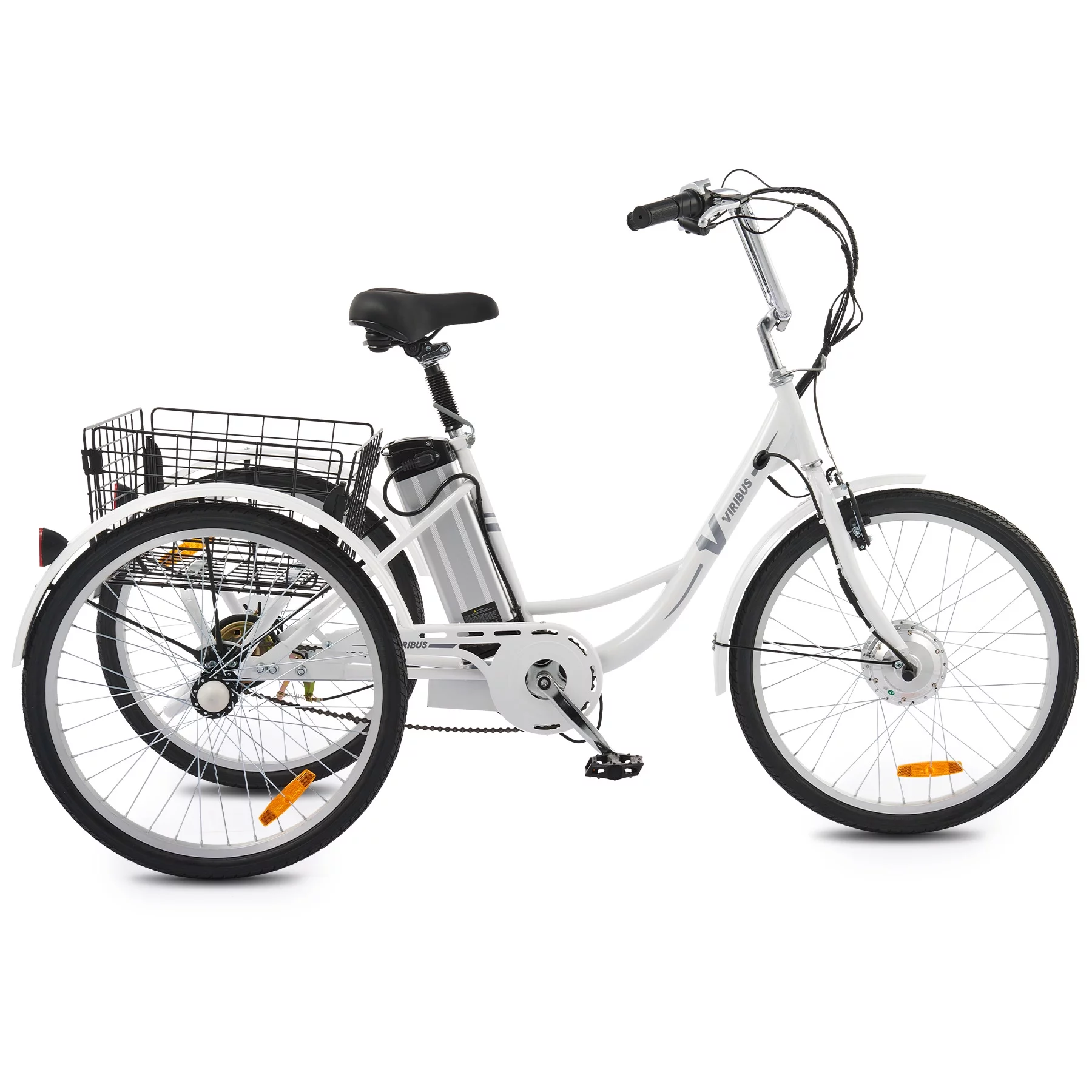 26 Electric Tricycle for Adults 3 Wheel Electric Bike 250W Electric Trike Black