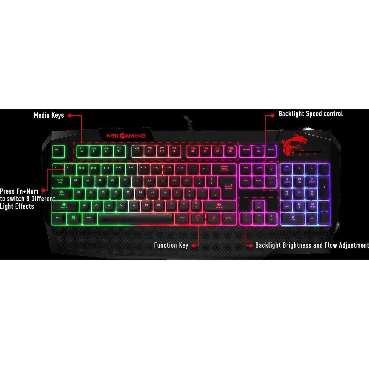 MSI Vigor Gk40 Mechanical Feel RGB Gaming Keyboard