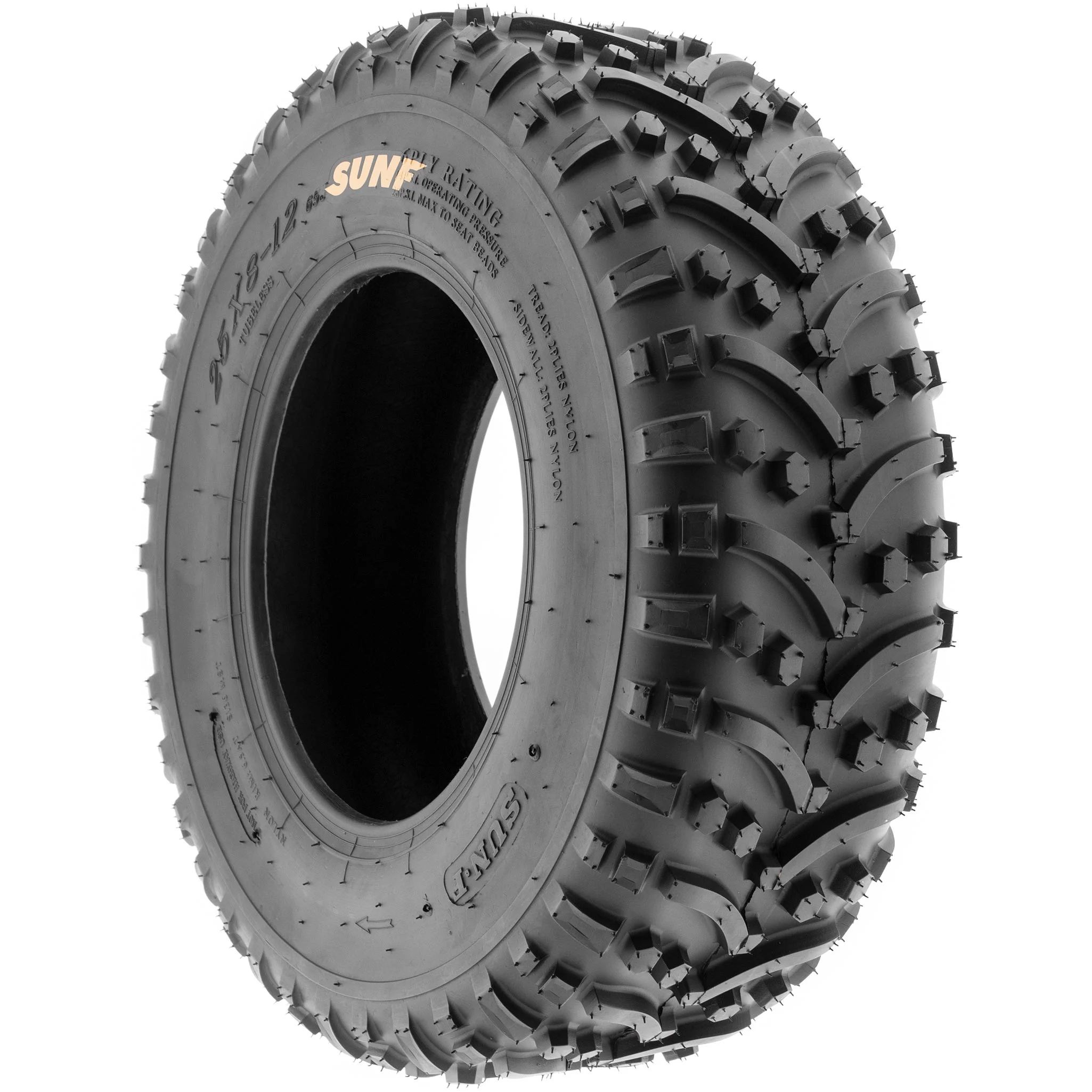 Set of 4 SunF ATV UTV Tires A032 25x8-12 25x8x12 6 PR
