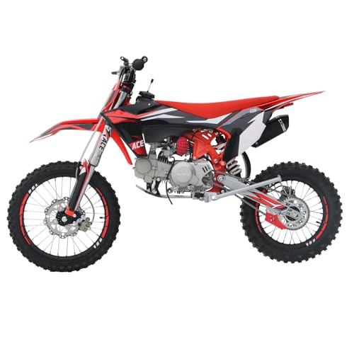 A11 125CC Dirt Bike Powered by ZONSEN Engine, 4-Speed Manual Clutch, Kick Start, Big 17“/14” Tires!