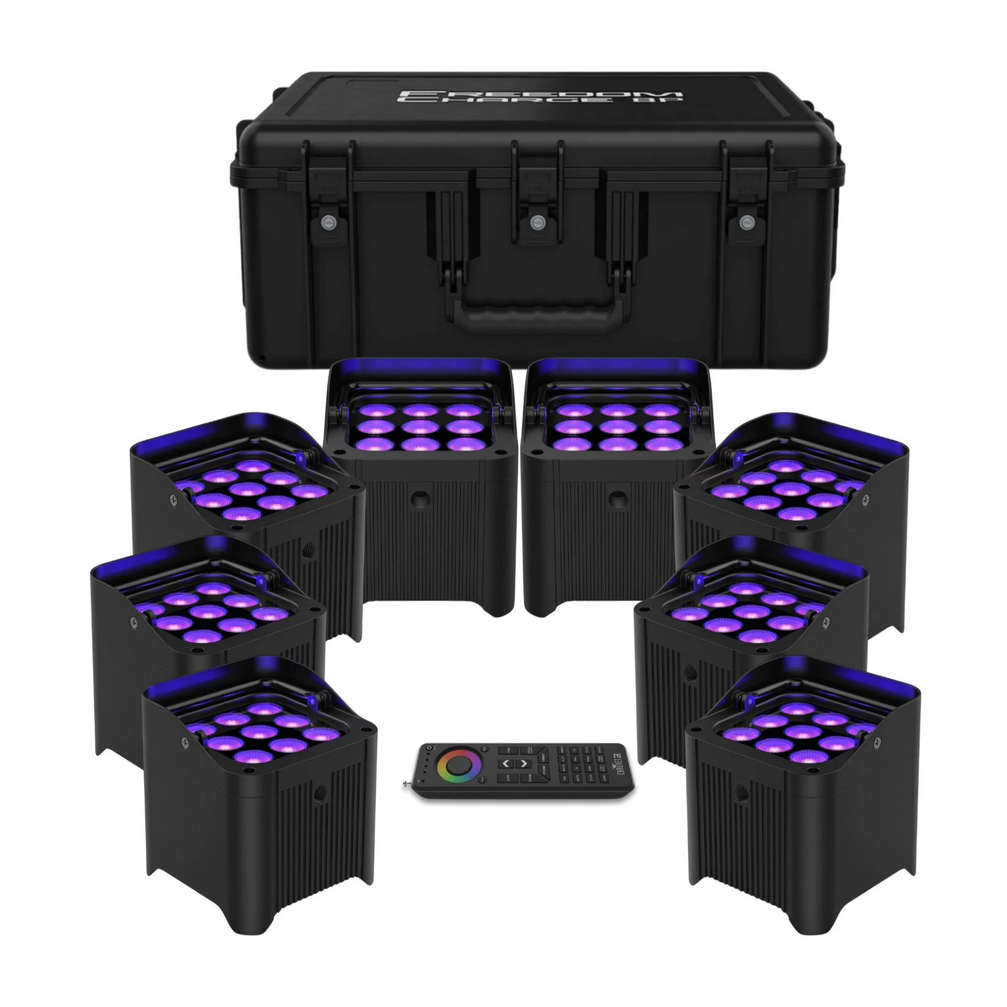 Chauvet DJ Freedom Par H9 IP Wireless, LED Lights, 8 Pack with Charging Case - Curated Treasures Market
