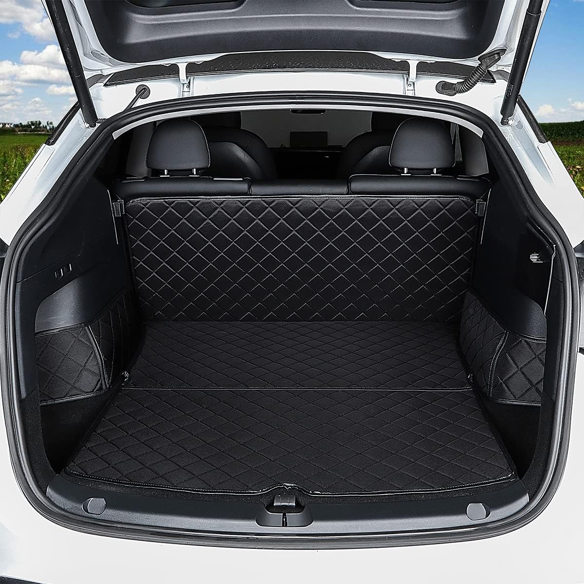 BMZX Tesla Model Y Trunk Mat Cargo Liner for Dogs Waterproof Pet Cargo Cover Dog Seat Cover Mat Fit 2021 2020 Model Y