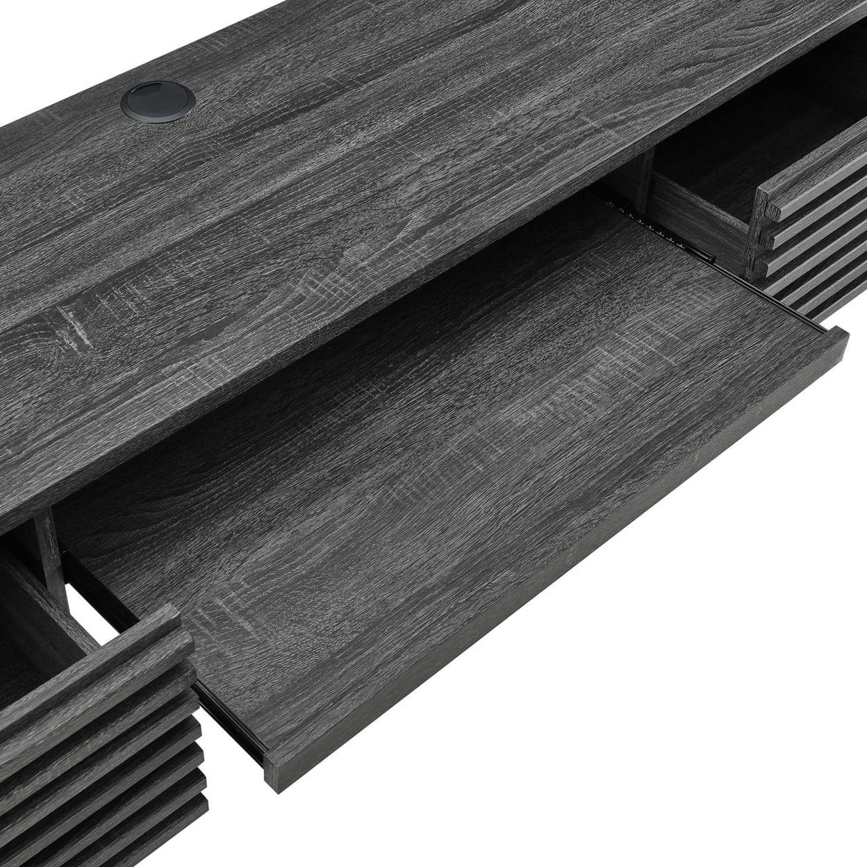 Render Wall Mount Wood Office Desk Charcoal