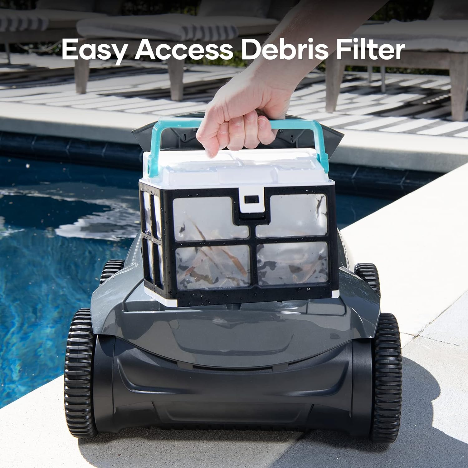 AIPER Seagull Pro Cordless Robotic Pool Vacuum Cleaner, Wall Climbing Pool Vacuum Lasts up to 150 Mins, Quad-Motor System, Smart Navigation, Ideal for In-Ground Pools up to 1,600 Sq.ft
