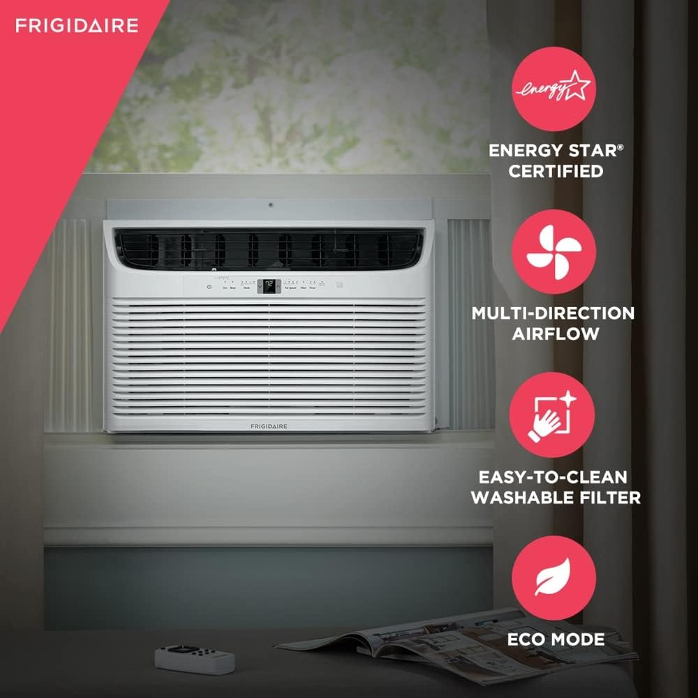 Frigidaire Window-Mounted Slider Casement Air Conditioner, 8,000 BTU, in White