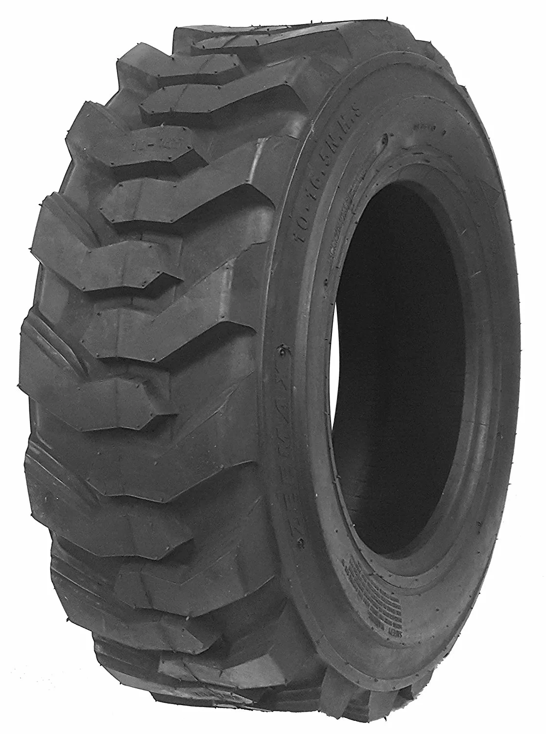 One New ZEEMAX Heavy Duty 10-16.5 Skid Steer Tire for Bobcat w/ Rim Guard