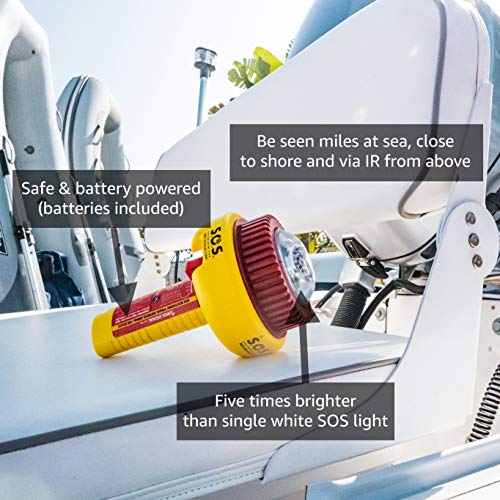 Sirius Signal SOS LED Electronic Visual Distress Signal with Daytime Distress Flag, and Whistle - CG Approved