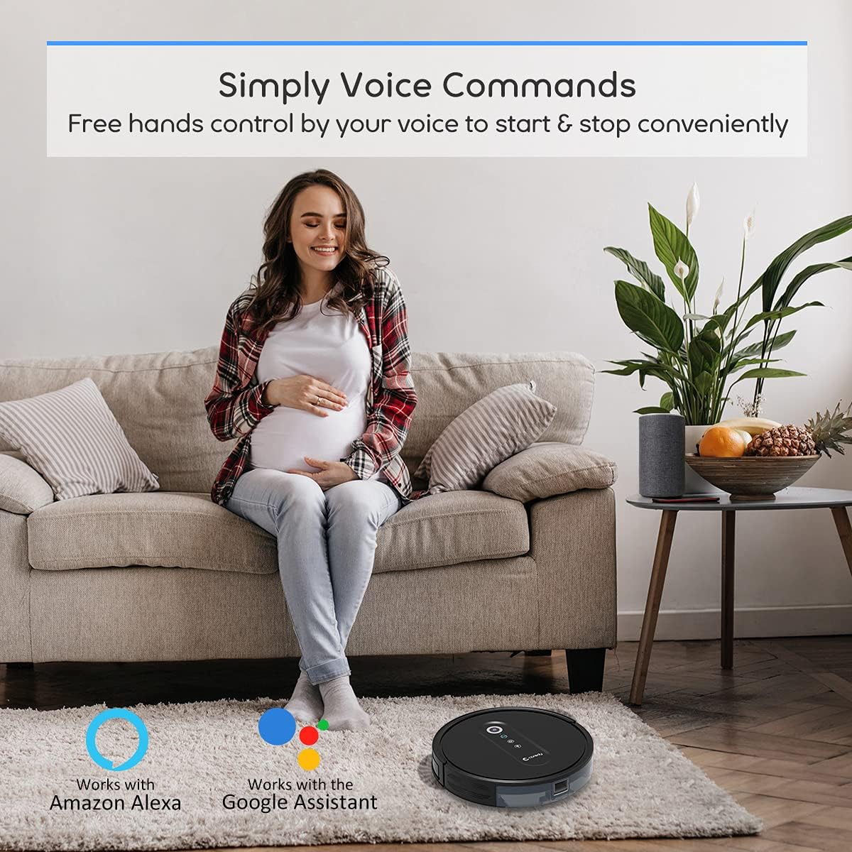 Coredy G800 Smart Navigating Robotic Vacuum, Map Intelligent Technology, Sweep and Mop Robot Vacuum Cleaner with 2000Pa Suction, Compatible with Alexa, Ideal for Pet Hair, Cleans Hard Floor to Carpet