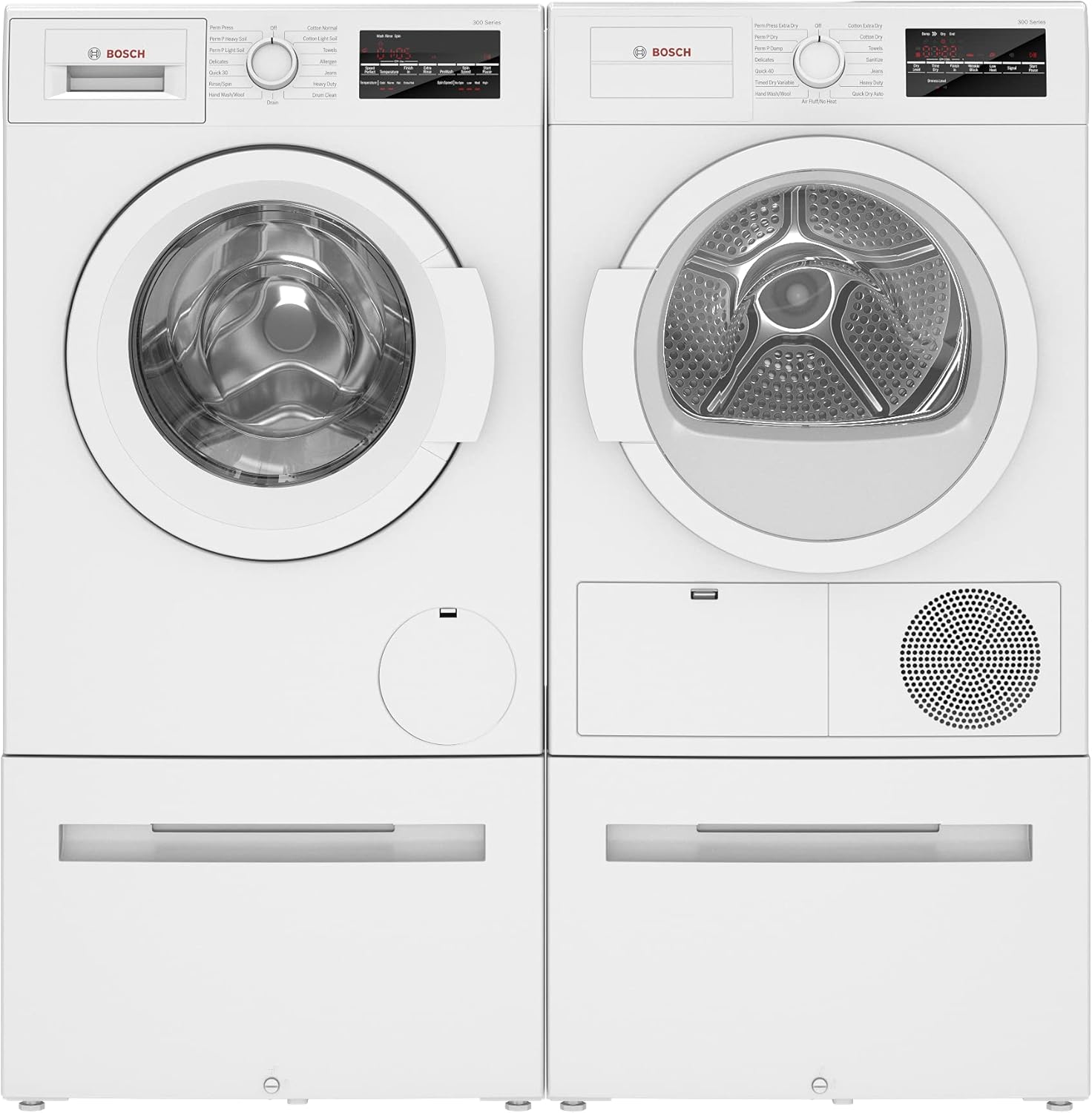 Bosch 300 Series 24-Inch Condensation Dryer - ENERGY STAR - WTG86403UC - White