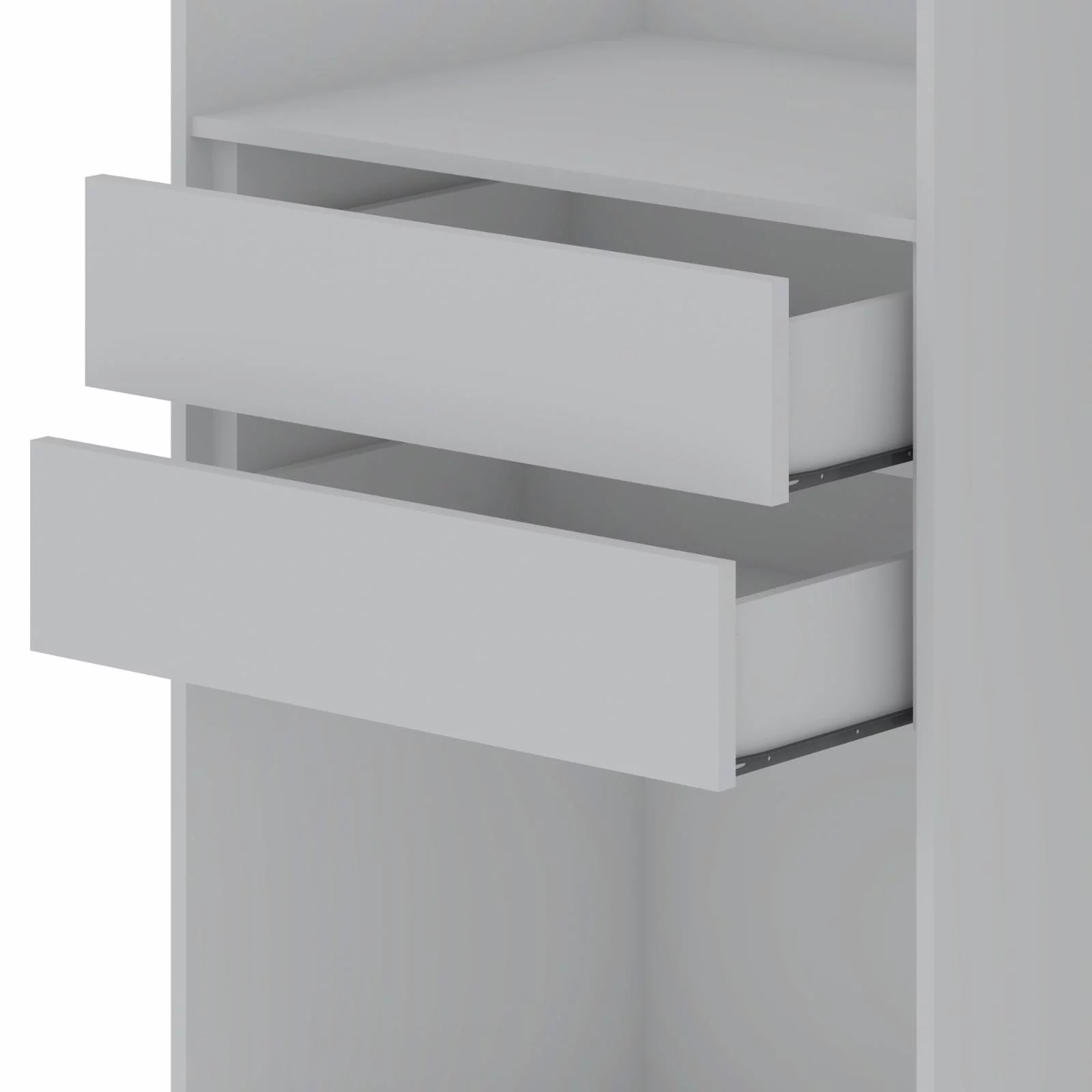 Manhattan Comfort Gramercy 2-Sectional Wood Wardrobe Armoire Closet in White