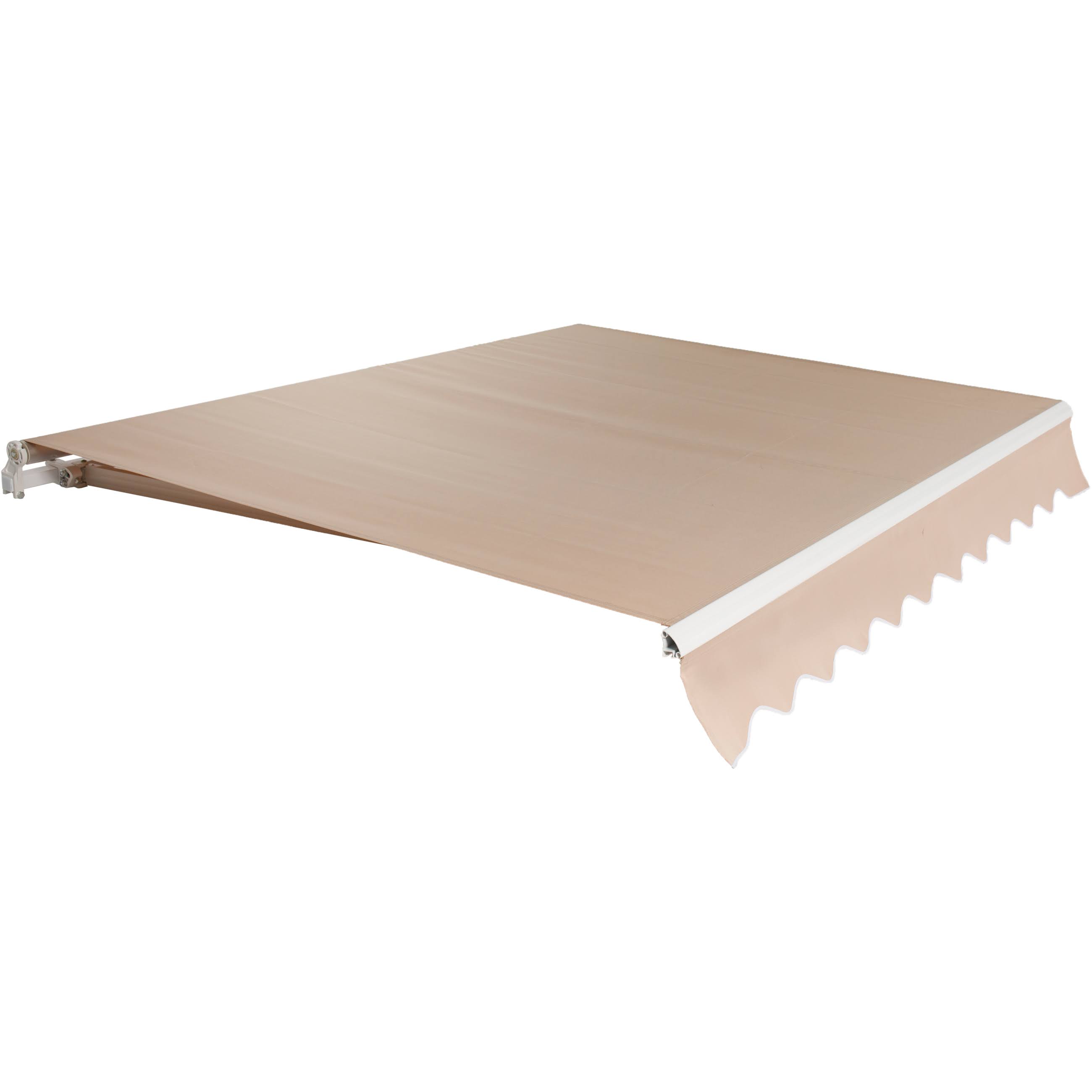 Best Choice Products Retractable Aluminum Patio Deck Awning Canopy, Beige