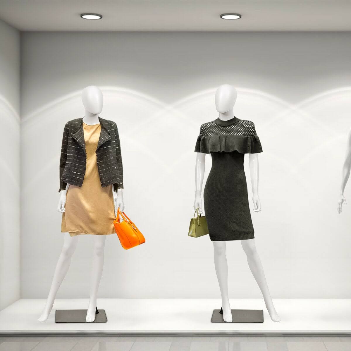 5.8 ft Full Body Female Mannequin Egghead Manikin with Metal Stand