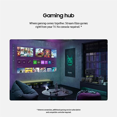 SAMSUNG 30-100 Inches The Freestyle 2nd Gen with Gaming Hub Smart Portable Projector (Renewed)