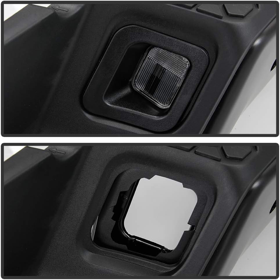 ACANII - For 2009-2018 Dodge Ram 1500 w/Sensor Holes w/o Dual Exhaust Black Steel Rear Step Bumper Complete Assembly