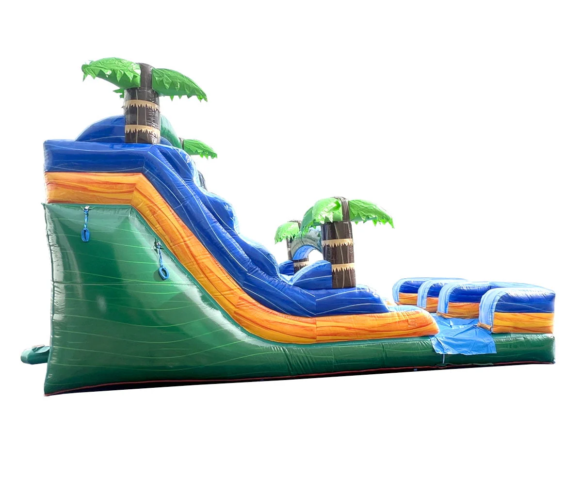 TentandTable Commercial Inflatable Water Slide, Rainbow Double Lane with Blower, 13'