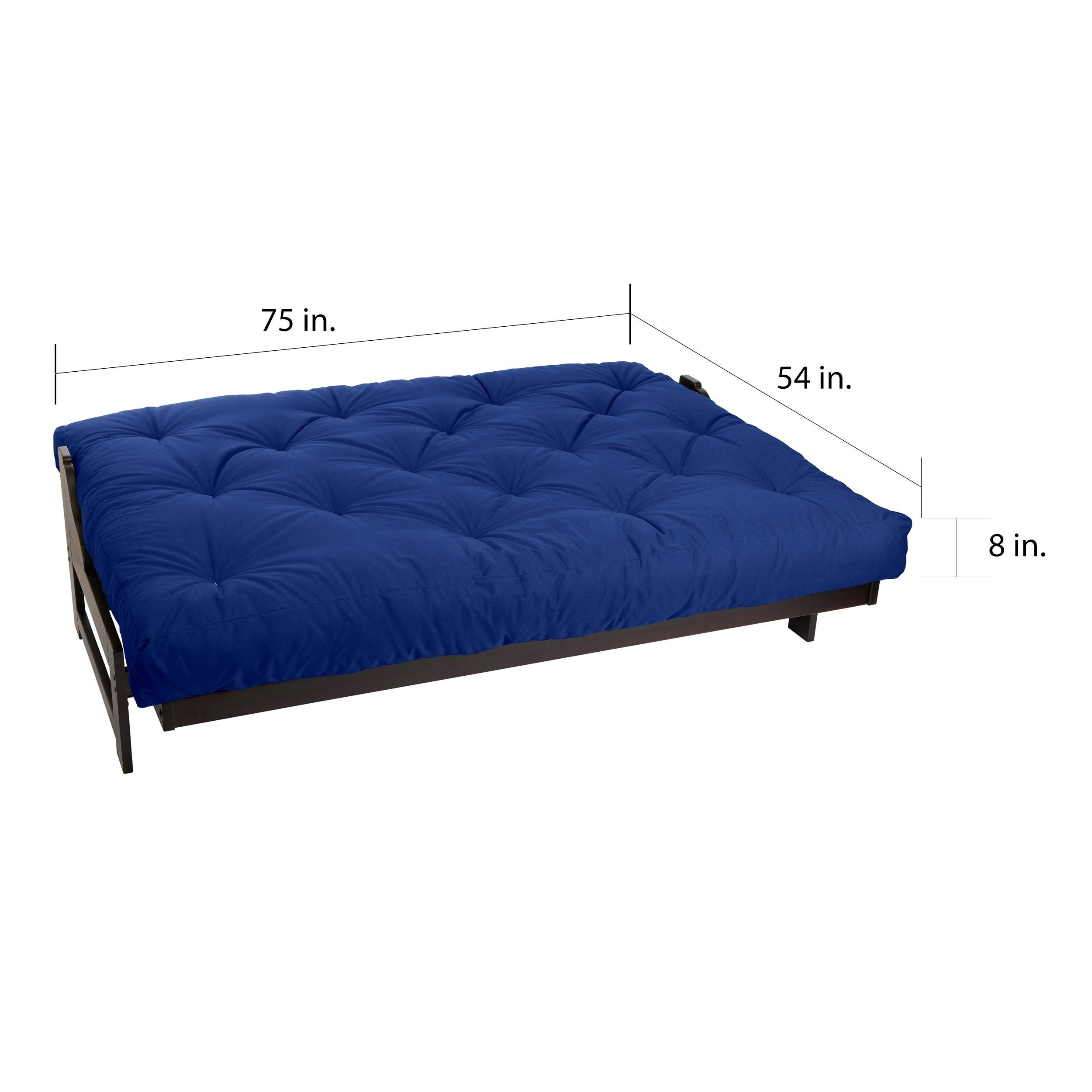 Porch u0026 den Hansen 8-Inch Full-Size Gel Memory Foam Futon Mattress - Khaki