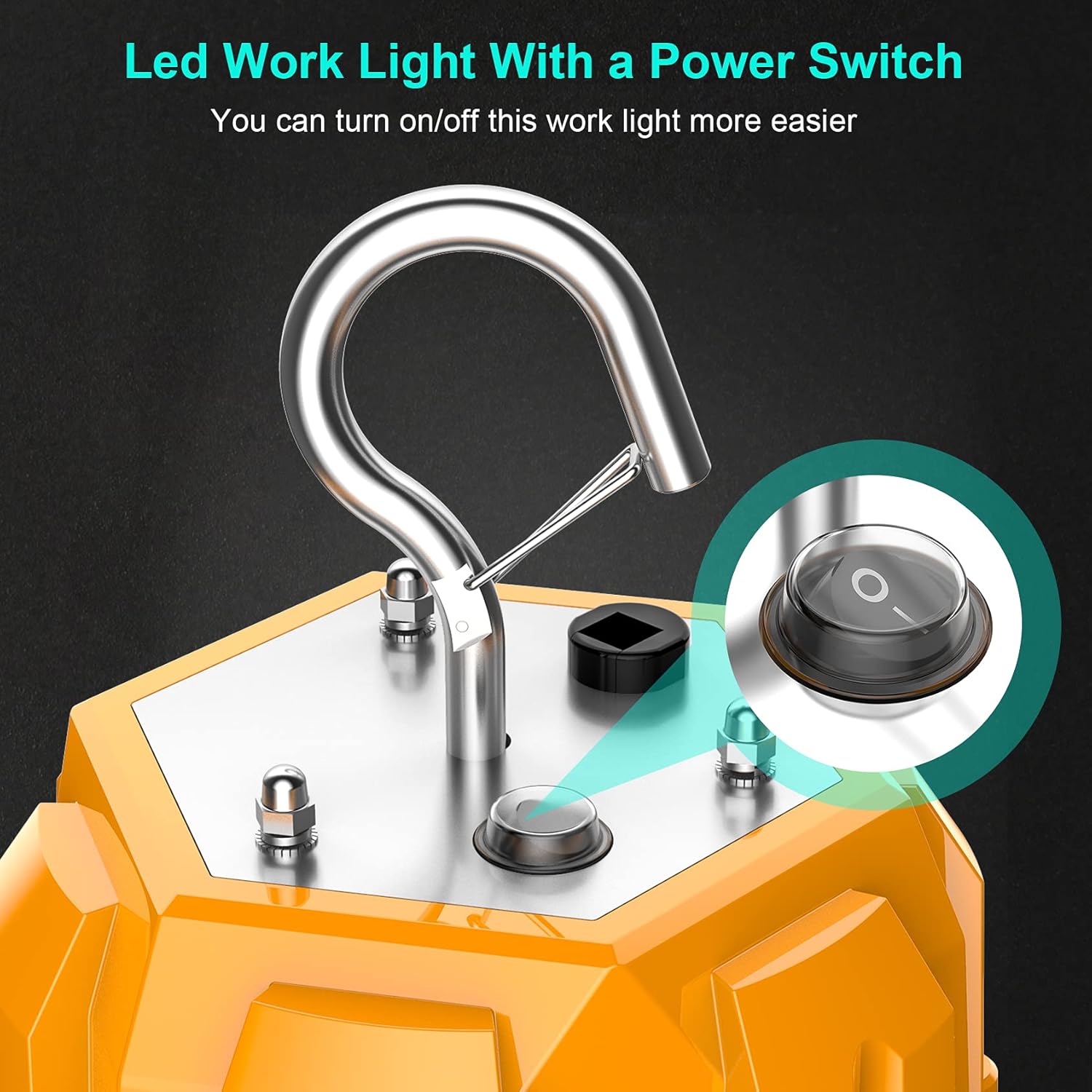 80W LED Temporary Work Light 11,600LM 360° Illumination 10' Cable with 120V Plug Portable Hanging Construction Work Lights IP65 Plug-n-Play for Job Site Warehouse Garage Lighting Pack of 2
