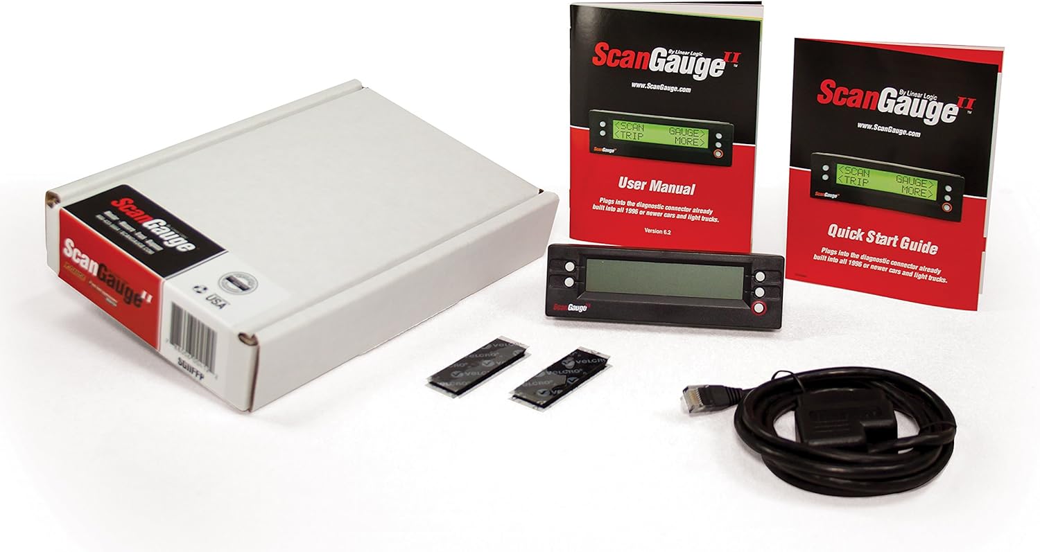 ScanGauge - SG2 II Ultra Compact 3-in-1 Automotive Computer with Customizable Real-Time Fuel Economy Digital Gauges , Black , 5 Inch