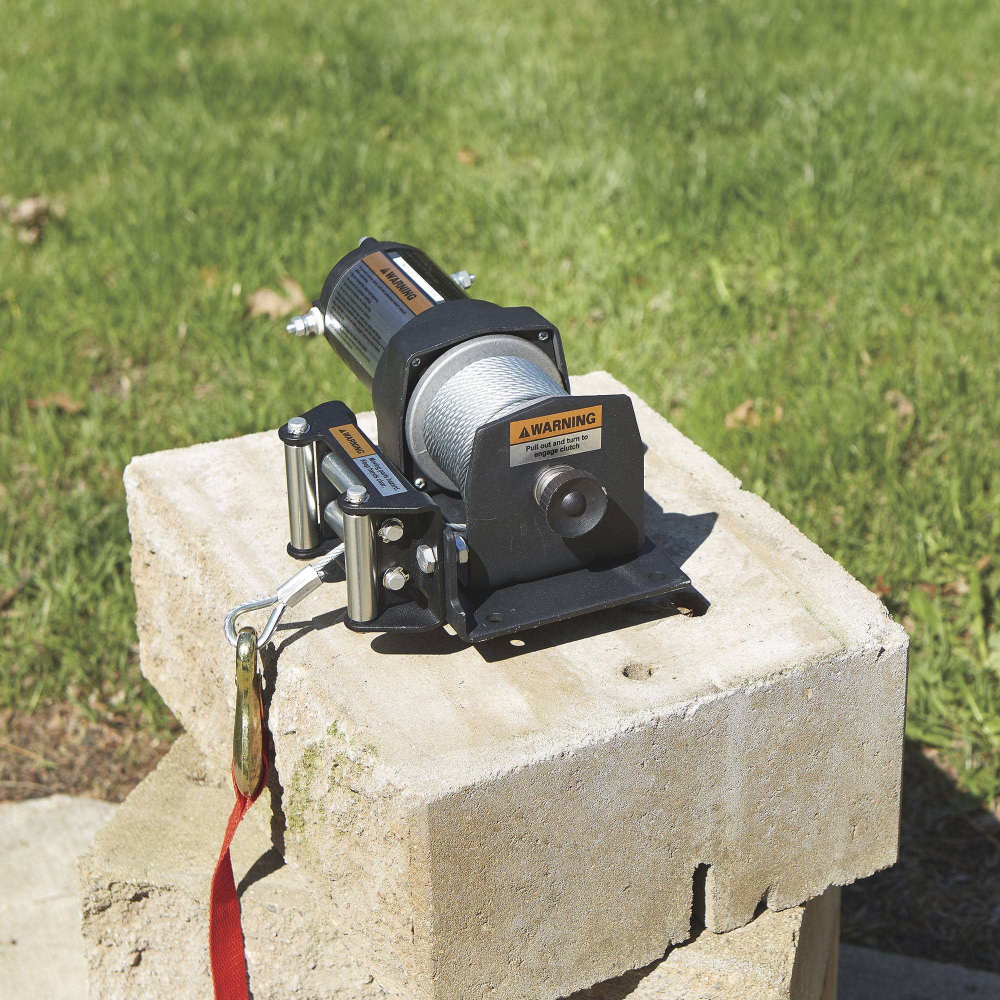 Ironton 12 Volt DC Powered Electric ATV Winch - 2,500-lb. Capacity, Steel Wire Rope 21601001