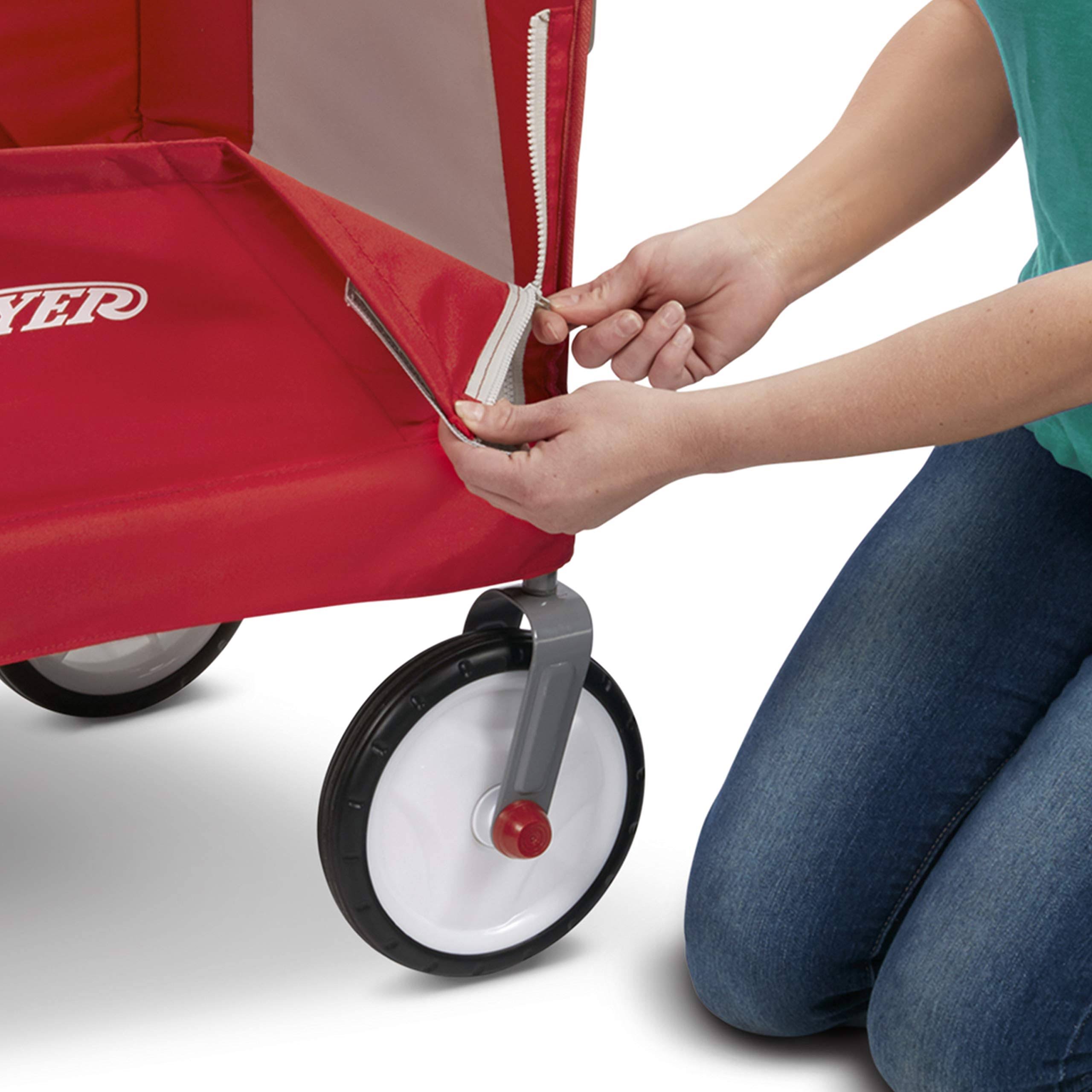 Radio Flyer 3 in 1 EZ Fold Wagon with Canopy - Red