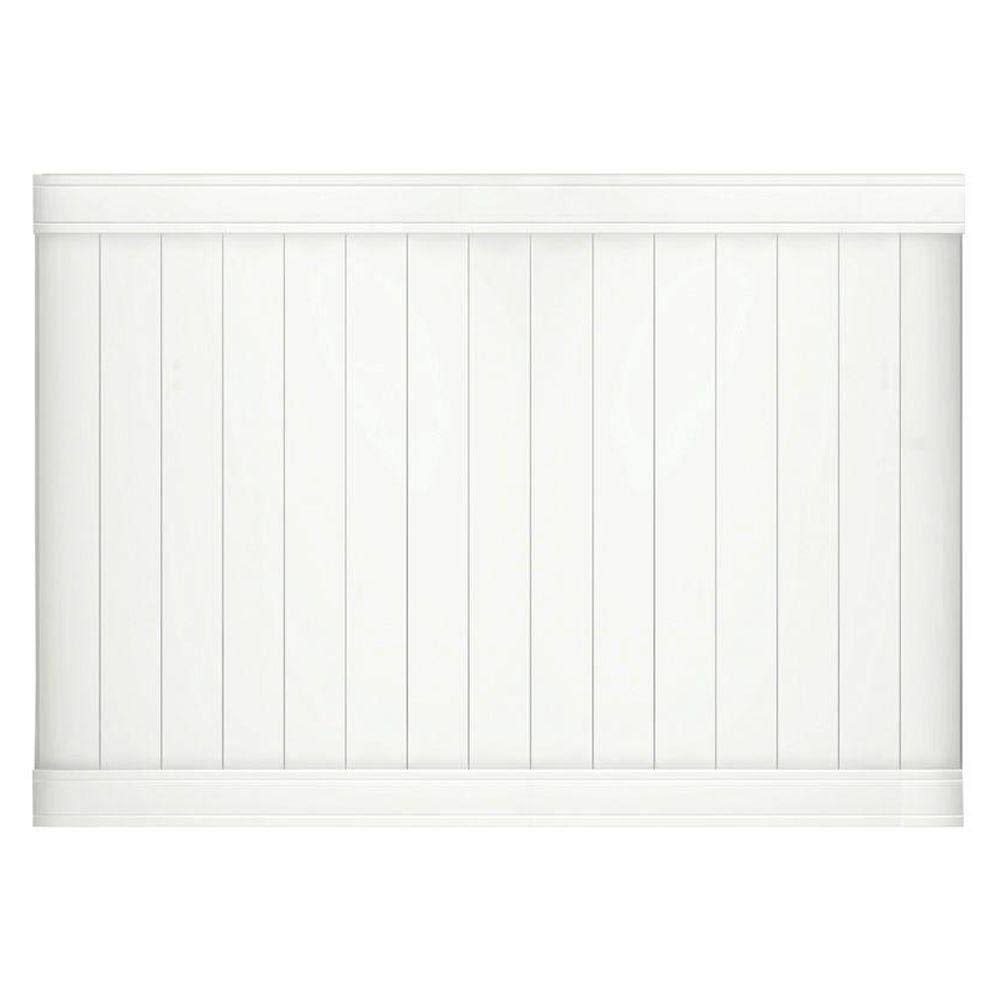 Pro Series 5 ft. x 8 ft. Lakewood White Vinyl Privacy Fence Panel - Avayadevconnect